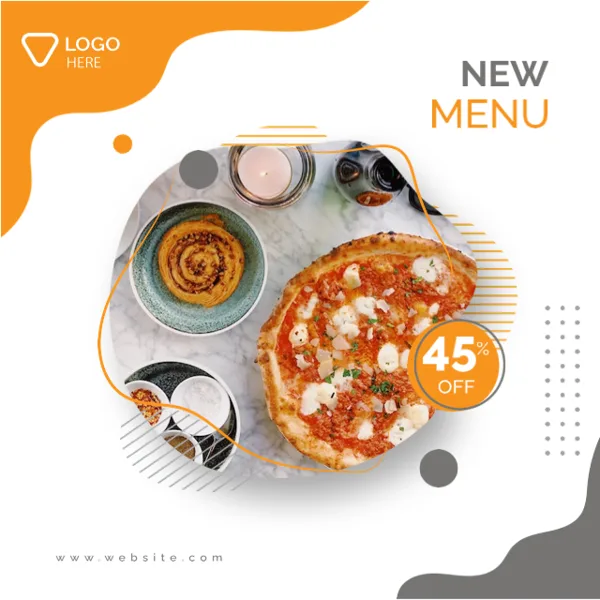New Menu Pizza Discount Advertisement