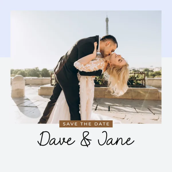Save The Date Wedding Announcement Design
