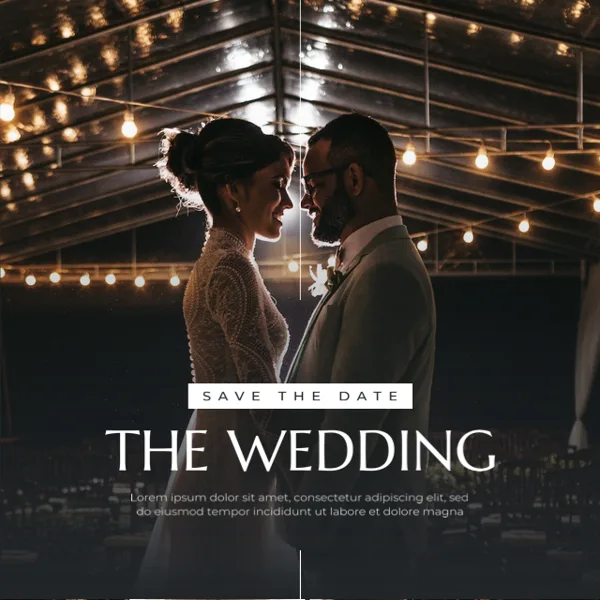Save The Date Wedding Announcement Poster