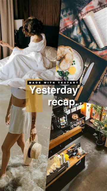 Yesterday Recap Photo Collage Story