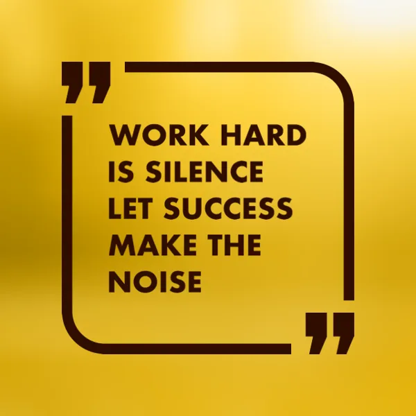 Hard Work Inspirational Success Quote