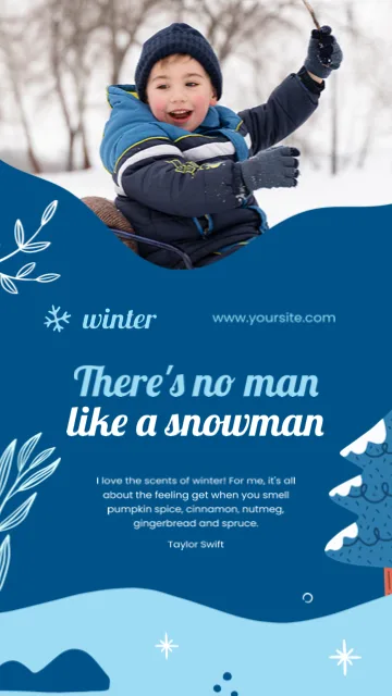 Winter Wonderland With Snowflakes