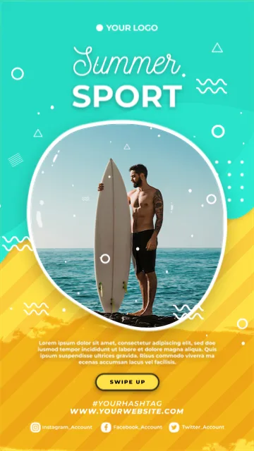 Surfing Adventure Under Summer Skies