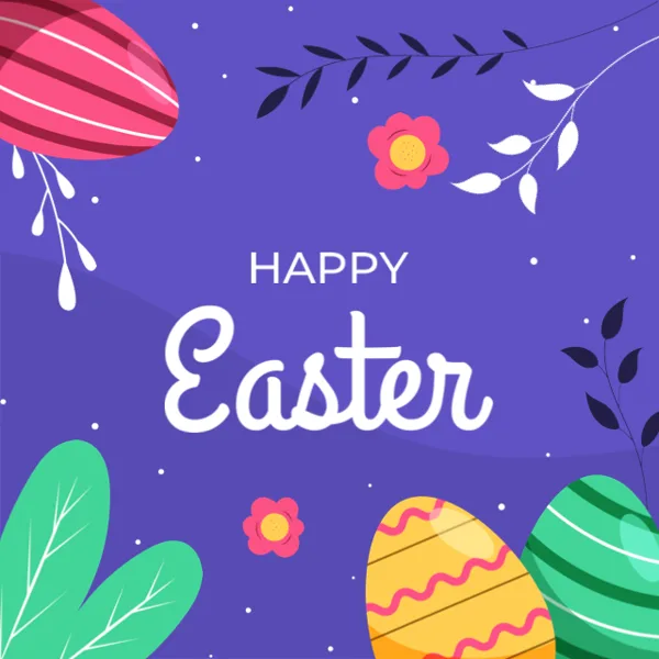 Colorful Happy Easter Celebration Poster
