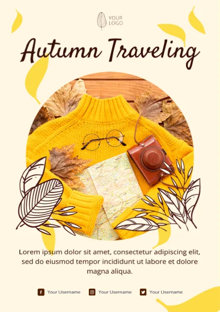 Autumn Traveling Essentials Design