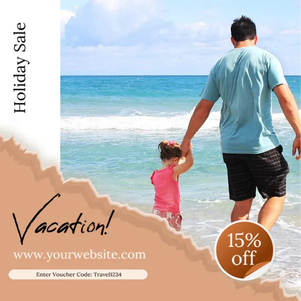 Beach Vacation Holiday Sale Promotion