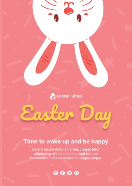 Cute Easter Day Happiness Celebration Post