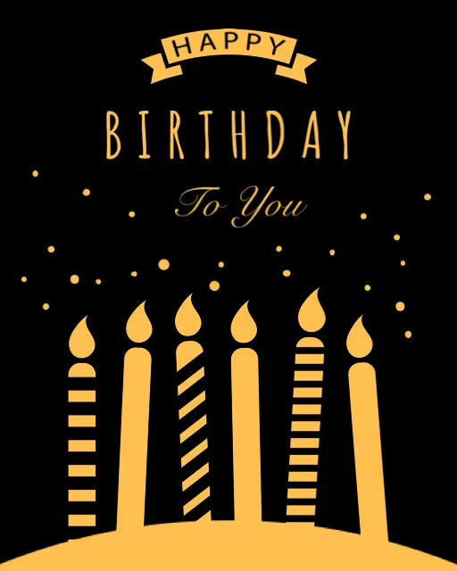 Golden Candles For Birthday Wishes