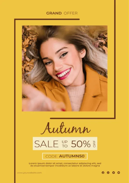 Autumn Sale Discount Promotional Poster