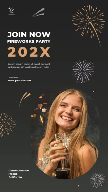 New Year Celebration With Fireworks
