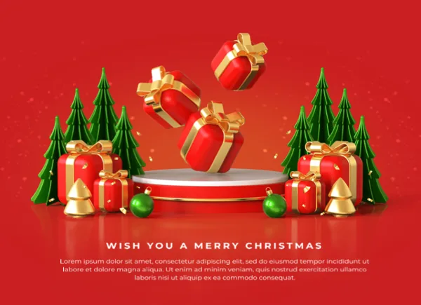 Christmas Banner With Holiday Wishes