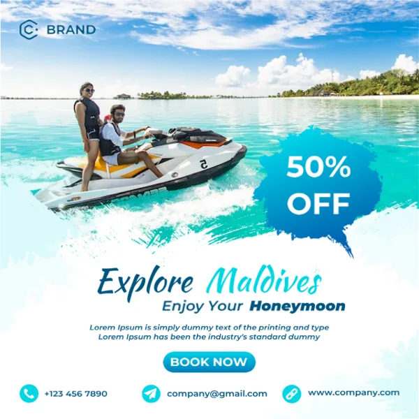 Maldives Honeymoon Travel Discount Advertisement