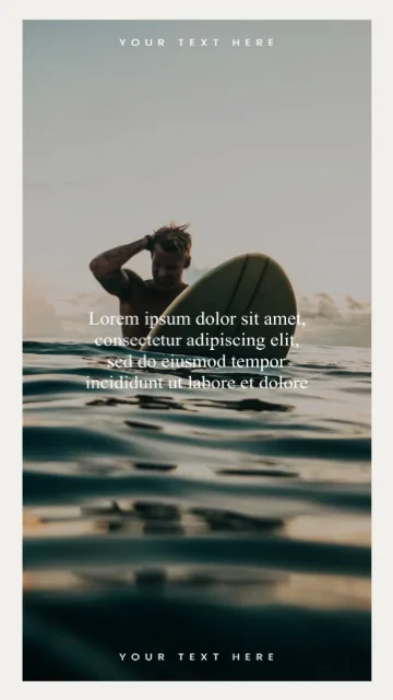 Surfer Enjoying Calm Ocean Waves