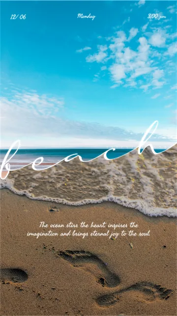 Beach Footprints Holiday Story