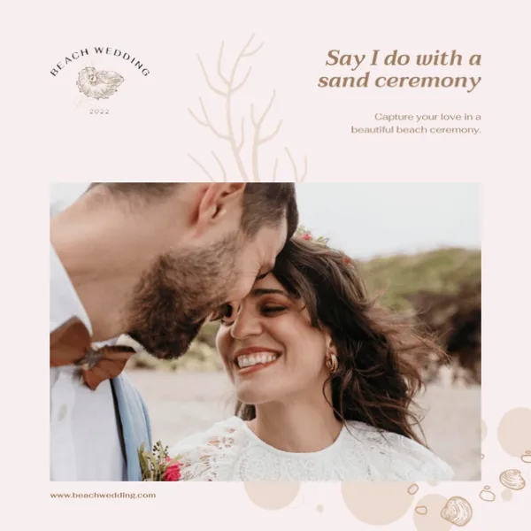 Beach Wedding Sand Ceremony Invitation