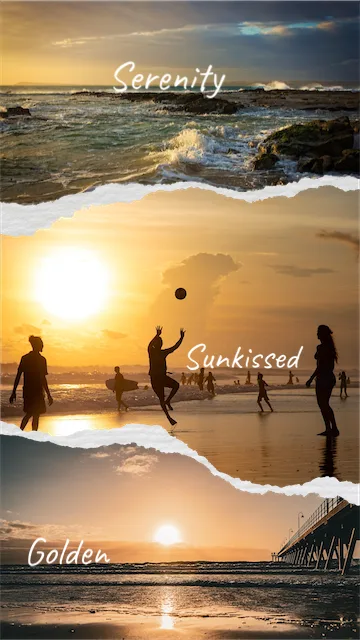 Serenity Beach Sunset Story