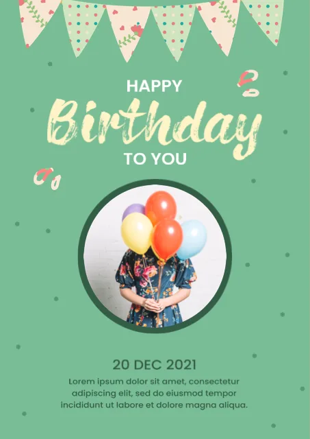 Birthday Celebration Invitation With Balloons
