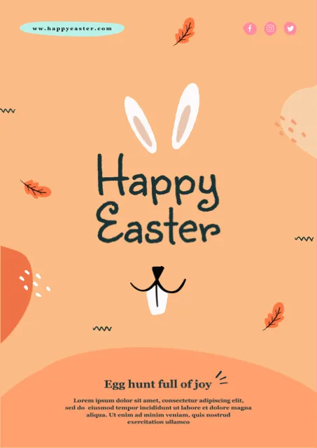 Happy Easter Egg Hunt Poster Design