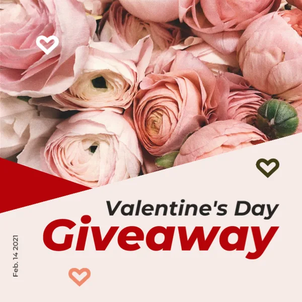 Valentine's Day Giveaway Flower Design