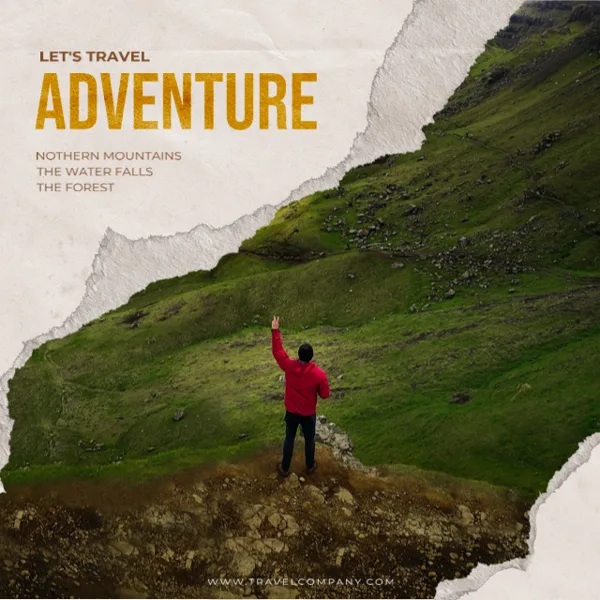 Adventure Travel Northern Mountains Poster