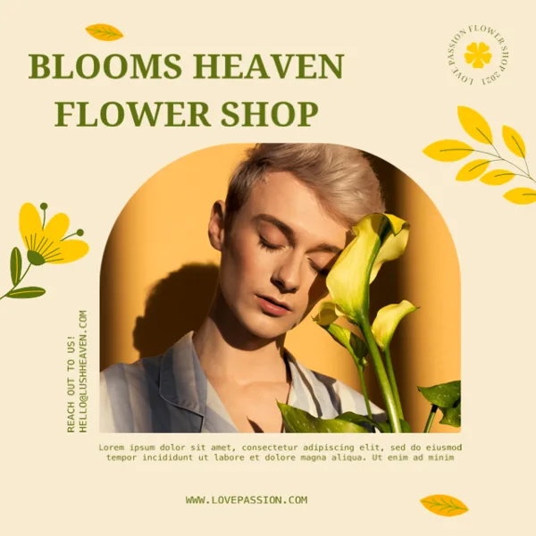 Elegant Flower Shop Advertisement Design