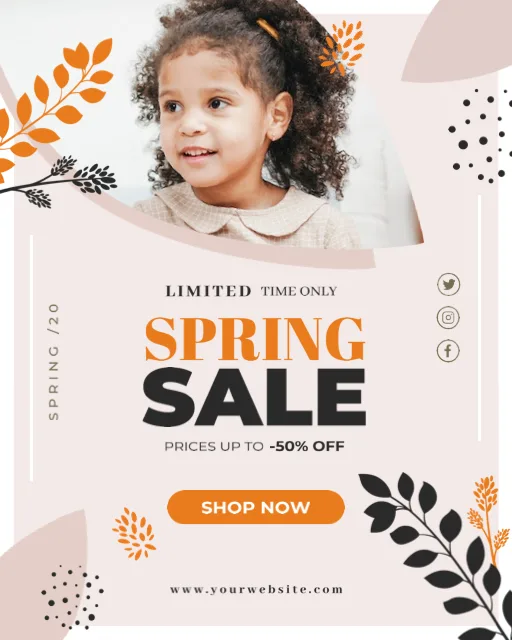 Seasonal Spring Sale With Details