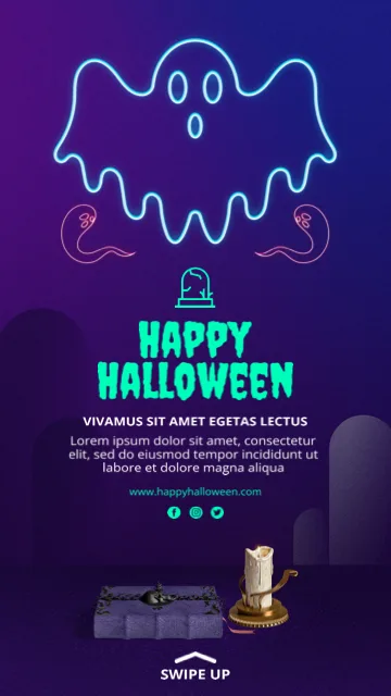 Halloween Night With Creepy Shadows