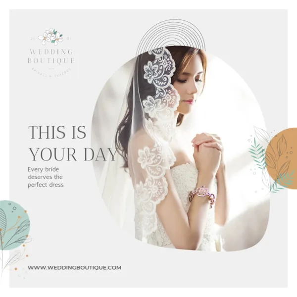 Elegant Bride Wearing Lace Dress