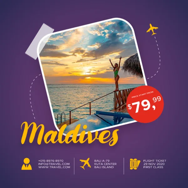 Tropical Sunset Vacation In Maldives
