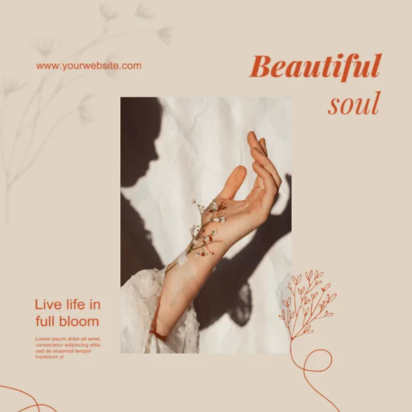 Graceful Hand With Blooming Flowers