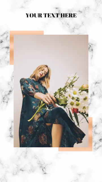 Floral Dress With Artistic Background
